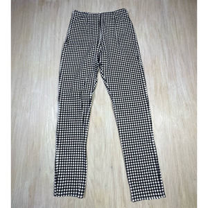 Lulu's Black White Plaid Gingham High Waisted Reputation Slim Pants Small
